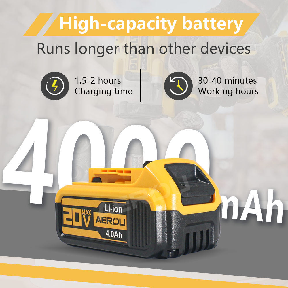 Replace DeWalt 2V 4.0Ah DCB200 DCB180 Lithium-Ion Drill & Power Tool Battery - Image 7