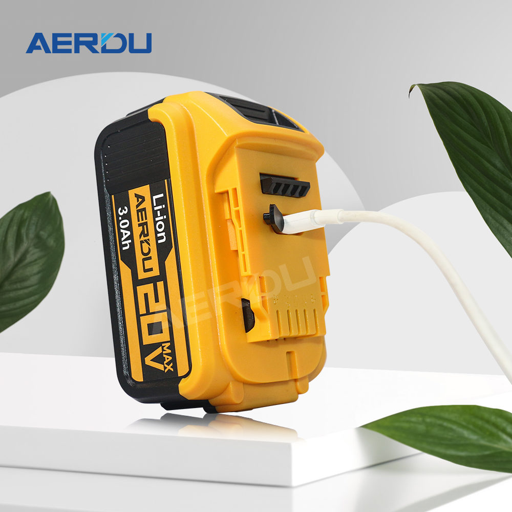 DeWalt replacement lithium battery 2V 3.0Ah (compatible with DCB200/DCD771) with Type-C interface