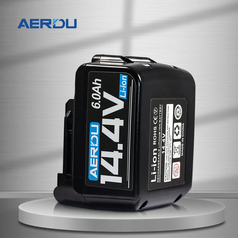 Compatible with Makita BL1415, BL1430, BL1440 to replace Makita 14.4V 6.0Ah battery cordless drill charger and lithium-ion battery