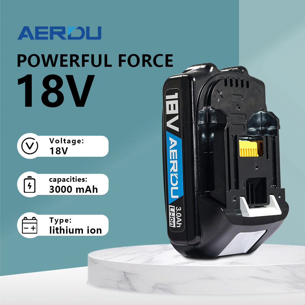 Compatible with Makita BL1815N BTD140 for replacement of 8V 3.0Ah Li-ion battery and charger, Model 1, Image 2