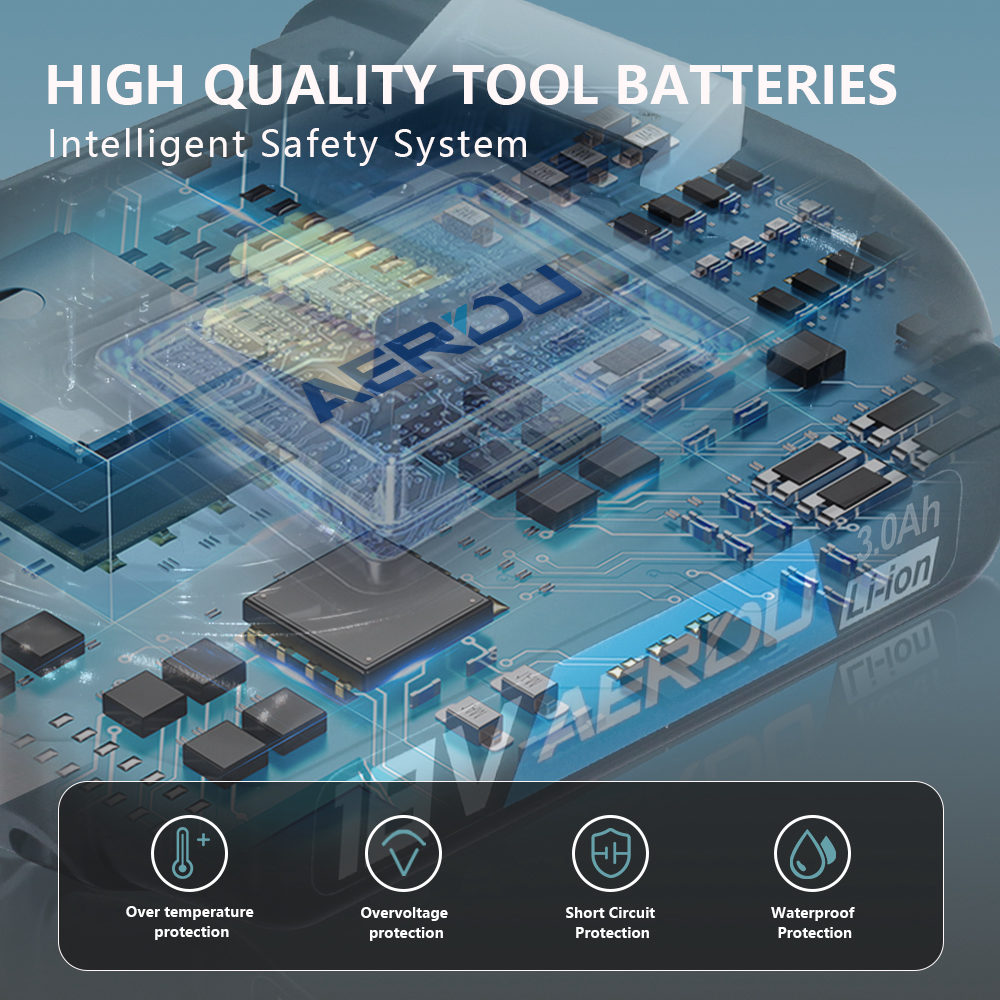Compatible with Makita BL1815N BTD140 for replacement of 8V 3.0Ah Li-ion battery and charger, Model 1, Image 4