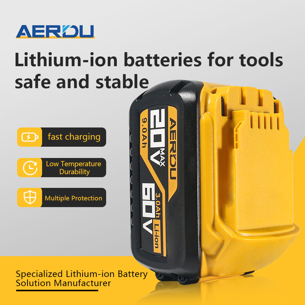 DeWalt Replacement Lithium-Ion Battery 2V/6V, 3.0Ah-9.0Ah (Compatible with DCB609/DCB606) Power Tool Battery