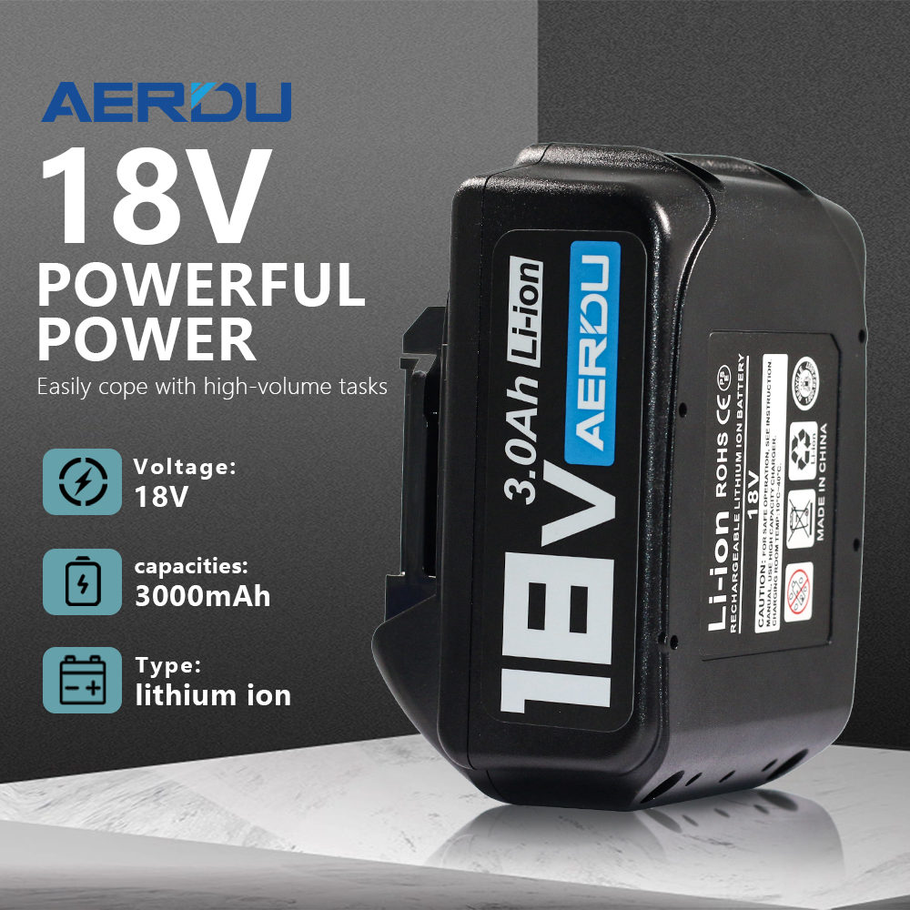 Compatible with Makita 18V 3.0Ah Power Tool Battery BL1850 BL1830 Cordless Lithium-Ion Battery — Image 2