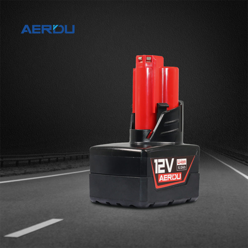 Compatible replacement lithium battery for the entire Milwaukee M12 series: 6.0Ah, 1V cordless tool battery