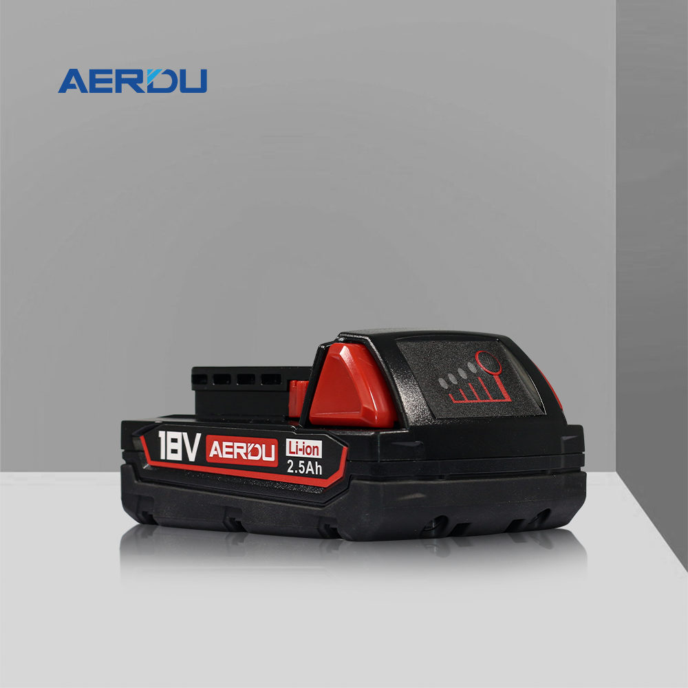 Compatible replacement battery for Milwaukee M18 series power tools; 1.5Ah 18V Li-ion battery