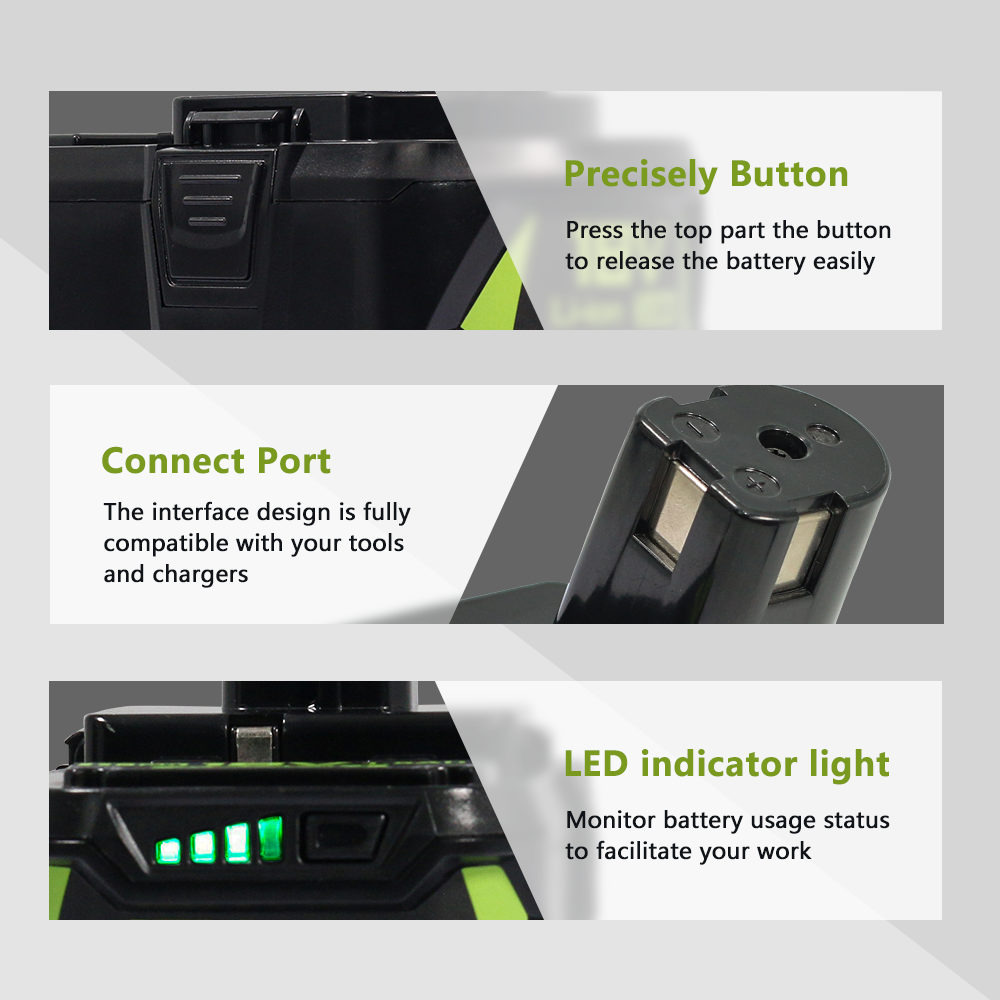 Compatible with Ryobi 1 8V 4.0Ah Battery RYOBI P102 P108 P103 Drill Lithium Ion Power Tool Accessory - Image 3